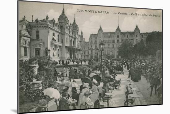 Hotel de Paris Monte-Carlo in Monte Carlo, Monaco, France. Postcard Sent in 1913-French Photographer-Mounted Giclee Print