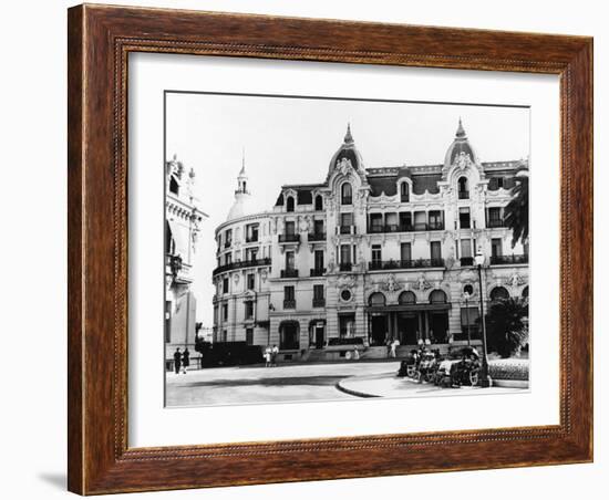 Hotel de Paris, Monte Carlo.-null-Framed Art Print