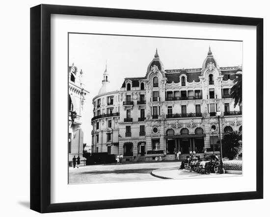 Hotel de Paris, Monte Carlo.-null-Framed Art Print