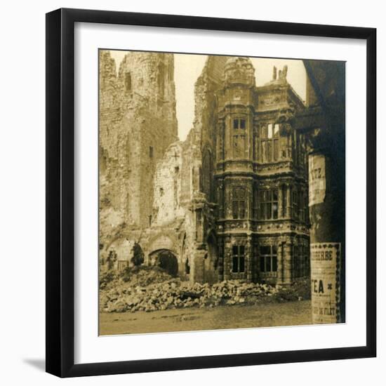 Hôtel de Ville, Arras, northern France, c1914-c1918-Unknown-Framed Photographic Print