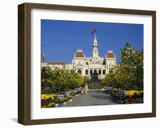 Hotel De Ville (Ho Chi Minh City Hall) Decorated for Chinese New Year, Ho Chi Minh City (Saigon), V-Stuart Black-Framed Photographic Print