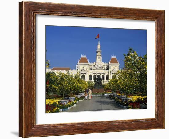 Hotel De Ville (Ho Chi Minh City Hall) Decorated for Chinese New Year, Ho Chi Minh City (Saigon), V-Stuart Black-Framed Photographic Print