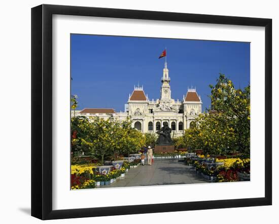 Hotel De Ville (Ho Chi Minh City Hall) Decorated for Chinese New Year, Ho Chi Minh City (Saigon), V-Stuart Black-Framed Photographic Print