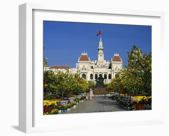 Hotel De Ville (Ho Chi Minh City Hall) Decorated for Chinese New Year, Ho Chi Minh City (Saigon), V-Stuart Black-Framed Photographic Print