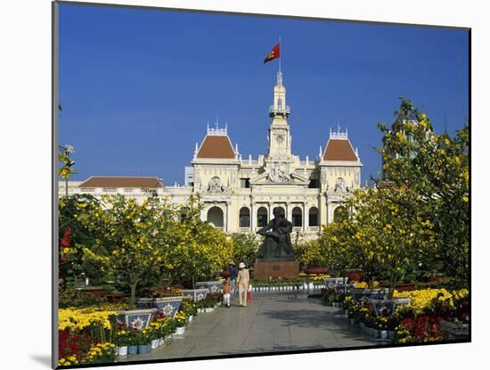 Hotel De Ville (Ho Chi Minh City Hall) Decorated for Chinese New Year, Ho Chi Minh City (Saigon), V-Stuart Black-Mounted Photographic Print