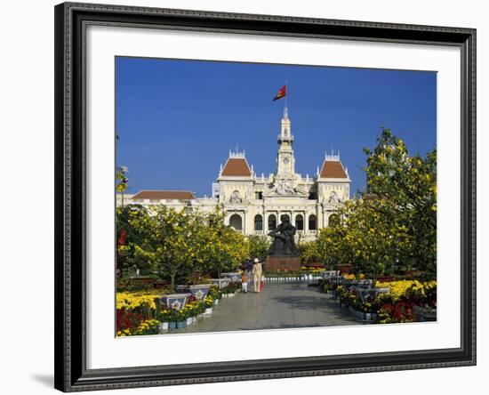 Hotel De Ville (Ho Chi Minh City Hall) Decorated for Chinese New Year, Ho Chi Minh City (Saigon), V-Stuart Black-Framed Photographic Print