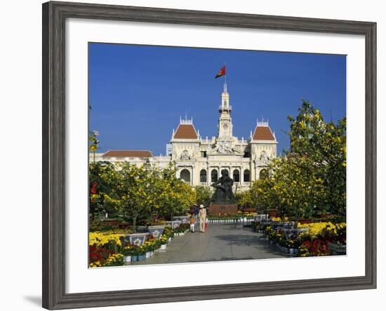 Hotel De Ville (Ho Chi Minh City Hall) Decorated for Chinese New Year, Ho Chi Minh City (Saigon), V-Stuart Black-Framed Photographic Print