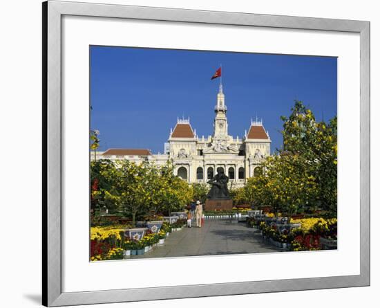 Hotel De Ville (Ho Chi Minh City Hall) Decorated for Chinese New Year, Ho Chi Minh City (Saigon), V-Stuart Black-Framed Photographic Print
