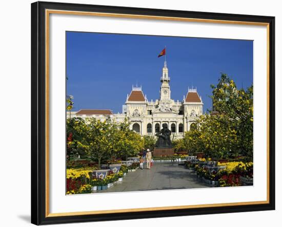 Hotel De Ville (Ho Chi Minh City Hall) Decorated for Chinese New Year, Ho Chi Minh City (Saigon), V-Stuart Black-Framed Photographic Print