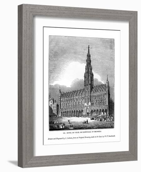 Hotel De Ville, or Town Hall of Brussels, 1843-J Jackson-Framed Giclee Print