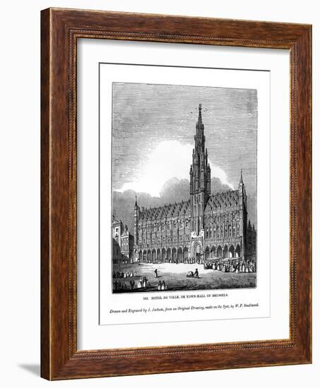 Hotel De Ville, or Town Hall of Brussels, 1843-J Jackson-Framed Giclee Print