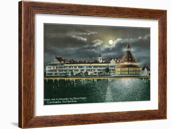 Hotel del Coronado by Moonlight, San Diego, California-null-Framed Art Print