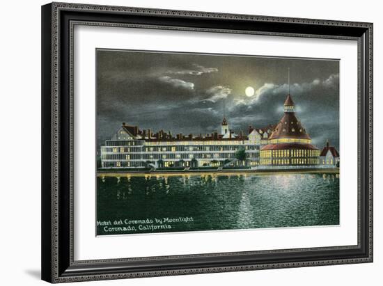 Hotel del Coronado by Moonlight, San Diego, California-null-Framed Art Print