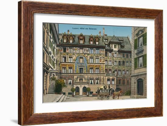 Hotel Des Balances, Lucerne, Switzerland-null-Framed Art Print