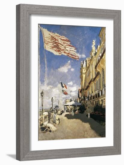 Hotel Des Roches-Noires in Trouville-Claude Monet-Framed Art Print