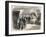 Hotel Dieu, Paris, France : Napoleon III visiting the sufferers of cholera in 1865-French School-Framed Giclee Print