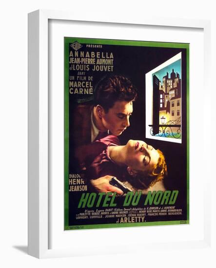 HOTEL DU NORD, French poster art, from top: Jean-Pierre Aumont, Annabella, 1938-null-Framed Art Print