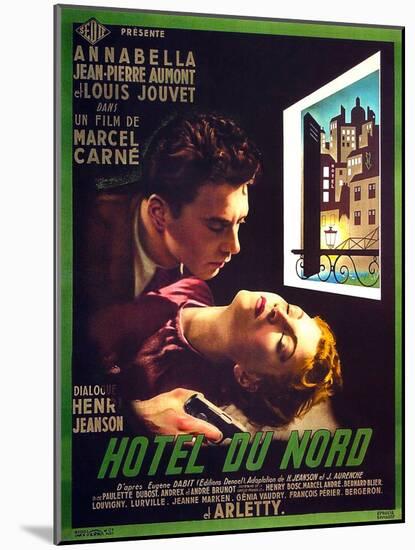 HOTEL DU NORD, French poster art, from top: Jean-Pierre Aumont, Annabella, 1938-null-Mounted Art Print