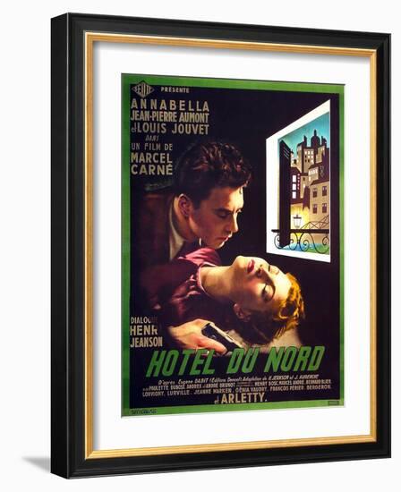 HOTEL DU NORD, French poster art, from top: Jean-Pierre Aumont, Annabella, 1938-null-Framed Art Print