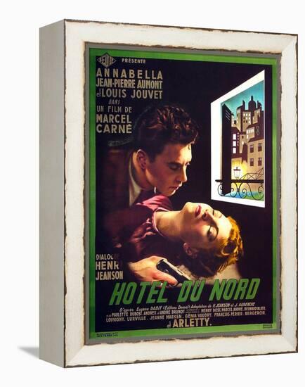 HOTEL DU NORD, French poster art, from top: Jean-Pierre Aumont, Annabella, 1938-null-Framed Stretched Canvas