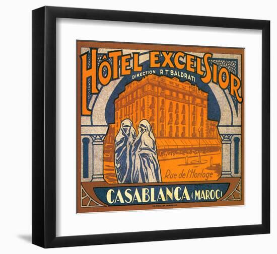 Hotel Excelsior, Casablanca, Maroc-null-Framed Art Print