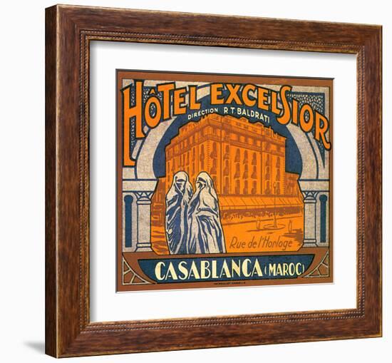 Hotel Excelsior, Casablanca, Maroc-null-Framed Art Print