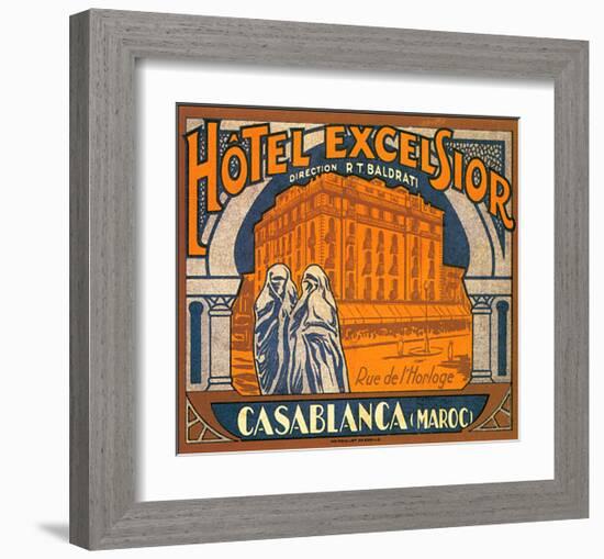 Hotel Excelsior, Casablanca, Maroc-null-Framed Art Print