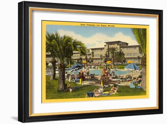 Hotel Flamingo Pool, Las Vegas, Nevada-null-Framed Art Print