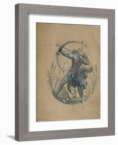 Hôtel Hunebelle (Paris) : grand salon : cycle des douze travaux d'Hercule : Hercule et les oiseaux-Charles Lameire-Framed Giclee Print