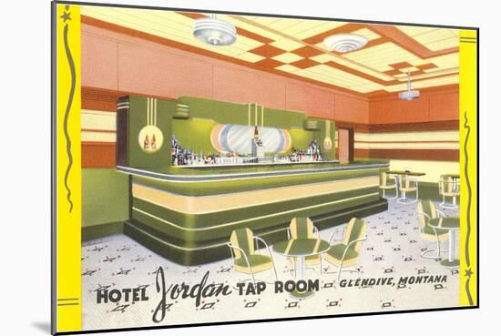 Hotel Jordan Tap Room, Glendive, Montana-null-Mounted Art Print