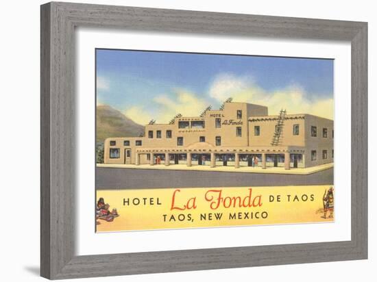 Hotel La Fonda in Taos, New Mexico-null-Framed Art Print