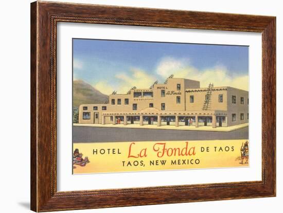 Hotel La Fonda in Taos, New Mexico-null-Framed Art Print