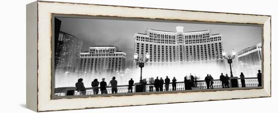 Hotel Lit Up at Night, Bellagio Resort and Casino, the Strip, Las Vegas, Nevada, USA-null-Framed Stretched Canvas