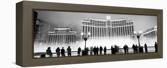 Hotel Lit Up at Night, Bellagio Resort and Casino, the Strip, Las Vegas, Nevada, USA-null-Framed Stretched Canvas