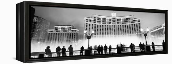 Hotel Lit Up at Night, Bellagio Resort and Casino, the Strip, Las Vegas, Nevada, USA-null-Framed Stretched Canvas