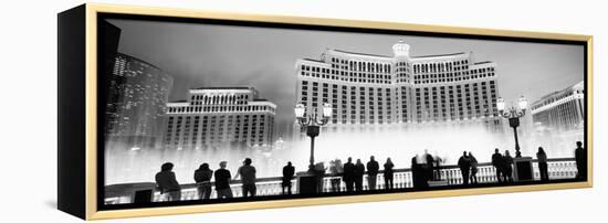 Hotel Lit Up at Night, Bellagio Resort and Casino, the Strip, Las Vegas, Nevada, USA-null-Framed Stretched Canvas