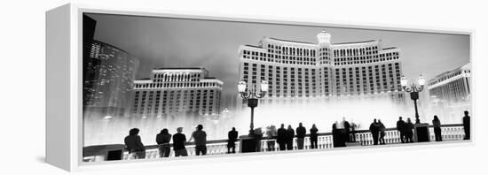 Hotel Lit Up at Night, Bellagio Resort and Casino, the Strip, Las Vegas, Nevada, USA-null-Framed Stretched Canvas