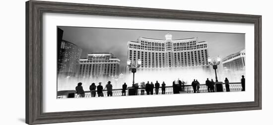 Hotel Lit Up at Night, Bellagio Resort and Casino, the Strip, Las Vegas, Nevada, USA-null-Framed Photographic Print