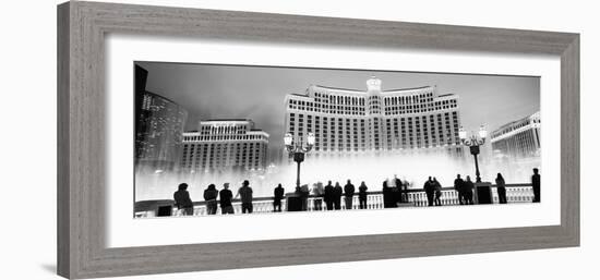 Hotel Lit Up at Night, Bellagio Resort and Casino, the Strip, Las Vegas, Nevada, USA-null-Framed Photographic Print