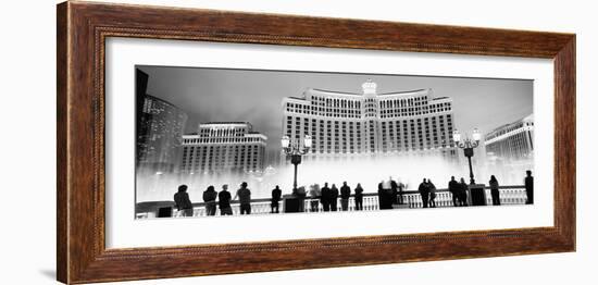 Hotel Lit Up at Night, Bellagio Resort and Casino, the Strip, Las Vegas, Nevada, USA-null-Framed Photographic Print