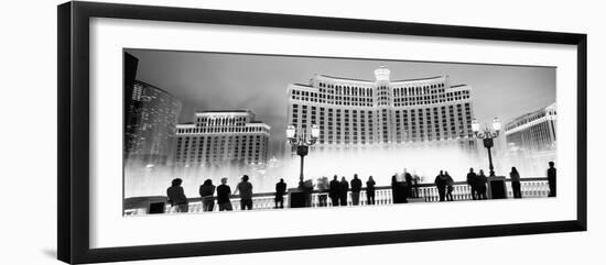 Hotel Lit Up at Night, Bellagio Resort and Casino, the Strip, Las Vegas, Nevada, USA-null-Framed Photographic Print