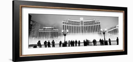 Hotel Lit Up at Night, Bellagio Resort and Casino, the Strip, Las Vegas, Nevada, USA-null-Framed Photographic Print