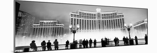 Hotel Lit Up at Night, Bellagio Resort and Casino, the Strip, Las Vegas, Nevada, USA-null-Mounted Photographic Print
