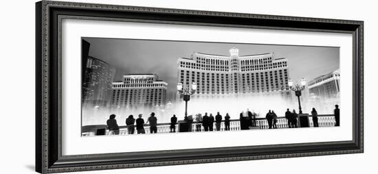 Hotel Lit Up at Night, Bellagio Resort and Casino, the Strip, Las Vegas, Nevada, USA-null-Framed Photographic Print