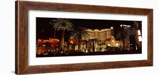 Hotel Lit Up at Night, Monte Carlo Resort and Casino, the Strip, Las Vegas, Nevada, USA-null-Framed Photographic Print