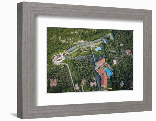 Hotel Majestic Palace, Malcesine, Lake Garda, Aerial Picture, Veneto, Italy-Frank Fleischmann-Framed Photographic Print