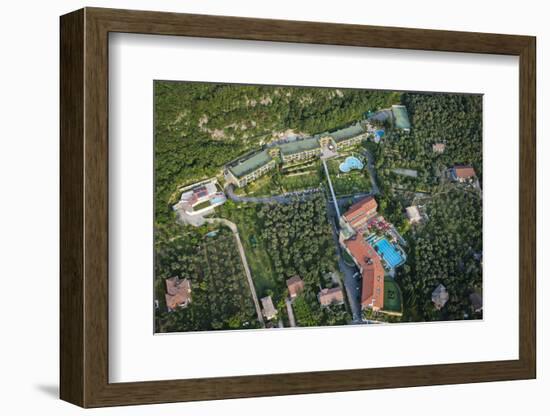 Hotel Majestic Palace, Malcesine, Lake Garda, Aerial Picture, Veneto, Italy-Frank Fleischmann-Framed Photographic Print