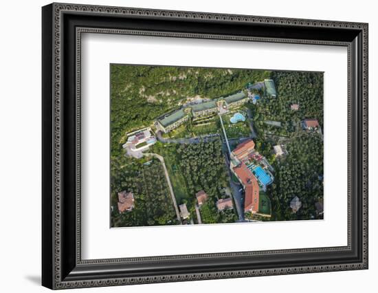 Hotel Majestic Palace, Malcesine, Lake Garda, Aerial Picture, Veneto, Italy-Frank Fleischmann-Framed Photographic Print