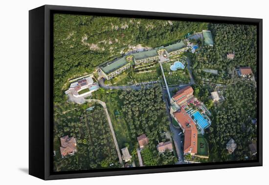 Hotel Majestic Palace, Malcesine, Lake Garda, Aerial Picture, Veneto, Italy-Frank Fleischmann-Framed Premier Image Canvas