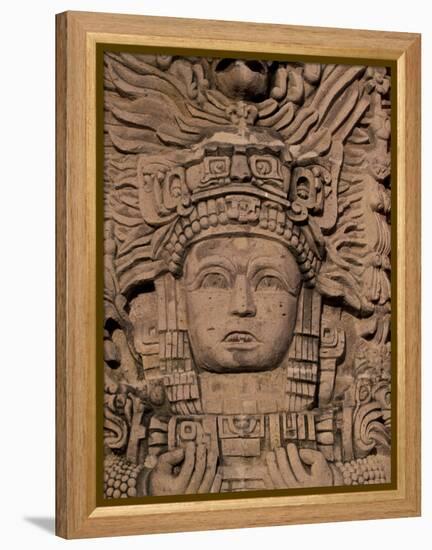 Hotel Mayan Palace, Mayan Sculpture, Puerto Vallarta, Mexico-Walter Bibikow-Framed Premier Image Canvas